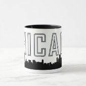 Moderne minimalistische Mok met de skyline van de (Midden)
