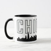 Moderne minimalistische Mok met de skyline van de (Links)