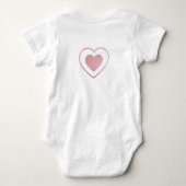 moderne, minimalistische MOM wazig roze Folie Hart Romper (Achterkant)