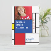 Moderne minimalistische Mondriaan Fotogradatie Par Kaart (Staand voorkant)