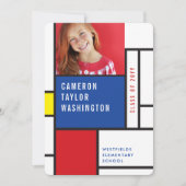 Moderne minimalistische Mondriaan Fotogradatie Par Kaart (Voorkant)