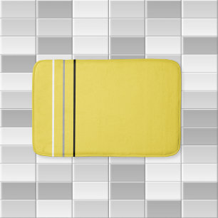 Moderne Minimalistische Monochrome Lijnen Geel Badmat