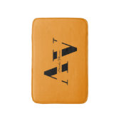 Moderne Minimalistische Monogram Badmat (Voorkant Verticaal)