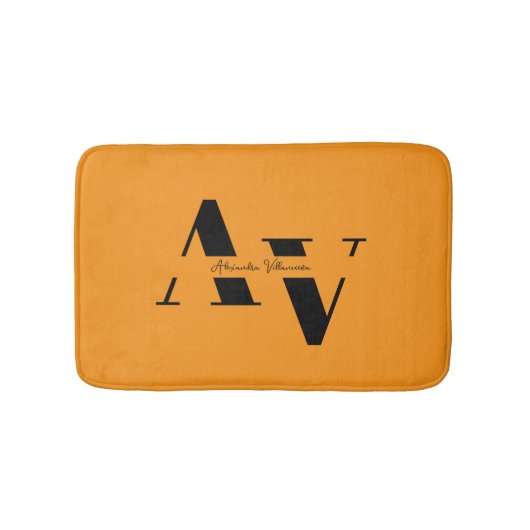Moderne Minimalistische Monogram Badmat (Voorkant)