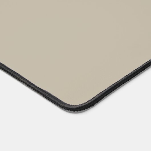 Moderne Minimalistische Monogram Beige Script Naam Bureaumat (Hoek)