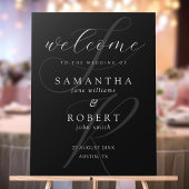 Moderne minimalistische Monogram Black Wedding Wel Acryl Bord