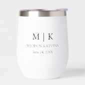 Moderne minimalistische monogram bruiloft (Links)