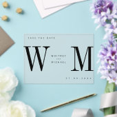 Moderne minimalistische monogram bruiloft acryl uitnodigingen (Insitu (Huwelijk))