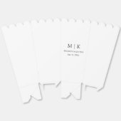 Moderne minimalistische monogram bruiloft bedankdoosjes (Ongevouwen)