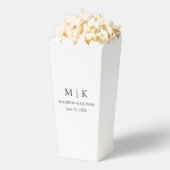 Moderne minimalistische monogram bruiloft bedankdoosjes (Popped)