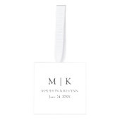 Moderne minimalistische monogram bruiloft decoratie (Voorkant)