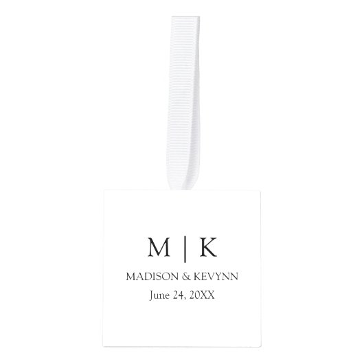 Moderne minimalistische monogram bruiloft decoratie (Voorkant)