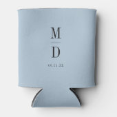 Moderne minimalistische Monogram Bruiloft Elegant Blikjeskoeler (Voorkant)