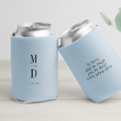 Moderne minimalistische Monogram Bruiloft Elegant Blikjeskoeler