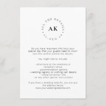 Moderne minimalistische Monogram bruiloft Initiale