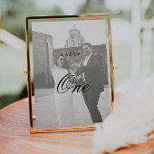 Moderne minimalistische monogram bruiloft kaart