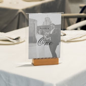 Moderne minimalistische monogram bruiloft kaart