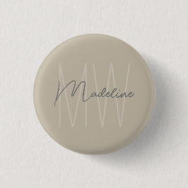 Moderne minimalistische monogram Button