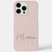 Moderne Minimalistische Monogram Case-Mate iPhone Case (Achterkant)