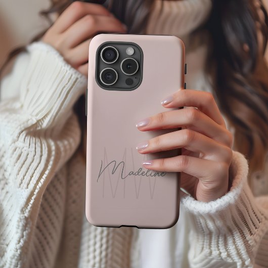 Moderne Minimalistische Monogram Case-Mate iPhone Case