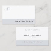 Moderne minimalistische monogram elegant design re visitekaartje (Voorkant / Achterkant)