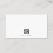 Moderne, minimalistische monogram fileweddenschap informatiekaartje (Achterkant)