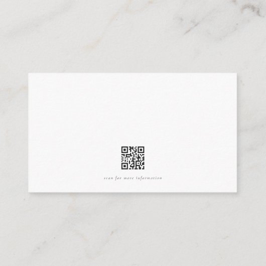 Moderne, minimalistische monogram fileweddenschap informatiekaartje (Achterkant)