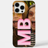 Moderne minimalistische monogram Initiaal foto Case-Mate iPhone Case (Achterkant)