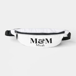 Moderne Minimalistische Monogram Luxe Elegant Heuptasje