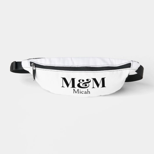 Moderne Minimalistische Monogram Luxe Elegant Heuptasje (Voorkant)