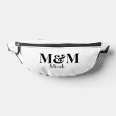 Moderne Minimalistische Monogram Luxe Elegant Heuptasje (Liggend)