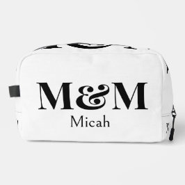 Moderne Minimalistische Monogram Luxe Elegant Toilettasje