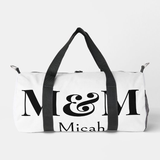 Moderne Minimalistische Monogram Luxe Elegante Tre Plunjezak (Voorkant)