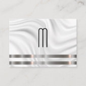Moderne Minimalistische Monogram Metalen Afwerking Visitekaartje (Voorkant)
