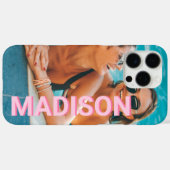 Moderne Minimalistische Monogram Naam Foto Case-Mate iPhone Case (Achterkant (horizontaal))