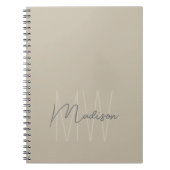 Moderne Minimalistische Monogram Notitieboek (Voorkant)