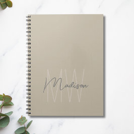 Moderne Minimalistische Monogram Notitieboek