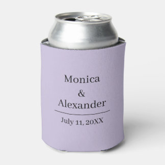 Moderne Minimalistische Monogram Paarse Lilac Brui Blikjeskoeler