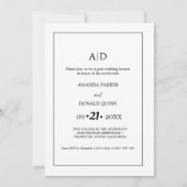 Moderne minimalistische monogram pre-bruiloft brun kaart (Voorkant)