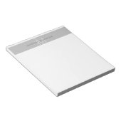 Moderne minimalistische monogram Professional Notitieblok (Schuin)