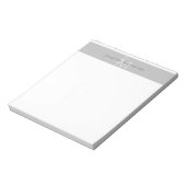 Moderne minimalistische monogram Professional Notitieblok (Linkerzijde)