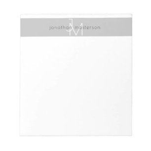 Moderne minimalistische monogram Professional Notitieblok