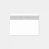 Moderne minimalistische monogram Professional Post-it® Notes (Voorkant)