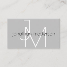 Moderne minimalistische monogram Professional Visitekaartje