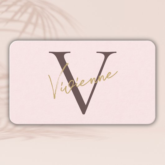 Moderne Minimalistische Monogram Professioneel Afg Visitekaartje