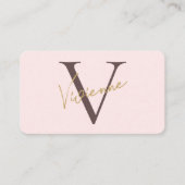 Moderne Minimalistische Monogram Professioneel Afg Visitekaartje (Voorkant)