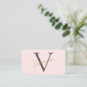 Moderne Minimalistische Monogram Professioneel Afg Visitekaartje (Staand voorkant)