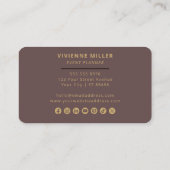 Moderne Minimalistische Monogram Professioneel Afg Visitekaartje (Achterkant)