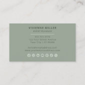 Moderne Minimalistische Monogram Professionele Mar Visitekaartje (Achterkant)
