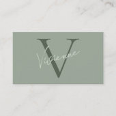 Moderne Minimalistische Monogram Professionele Mar Visitekaartje (Voorkant)